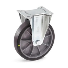 【EA986CF-200】200mm キャスター(固定金具/TPEタイヤ/ESD)