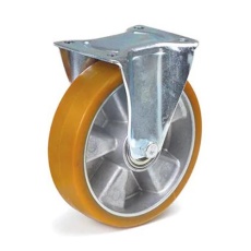 【EA986CR-200】200mm キャスター(固定金具/ポリウレタンタイヤ)