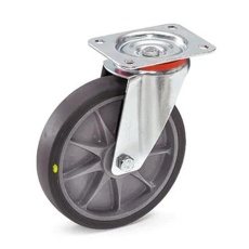 【EA986CD-200】200mm キャスター(自在金具/TPEタイヤ/ESD)