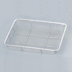 【EA992C-181】250x200x 30mm 浅型角ざる(ステンレス製)