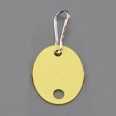 【EA956VL-93】28x35mm カラーキーホルダー(イエロー/20個)