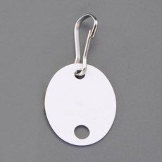 【EA956VL-94】28x35mm カラーキーホルダー(ホワイト/20個)