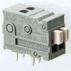 【EA940DM-202】2極[ 50V/ 3A] スクリューレス端子台(基板用/白)