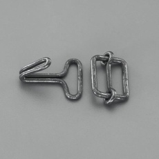 【EA628WL-93A】30mm 平ゴムロープ金具セット[10組/黒]