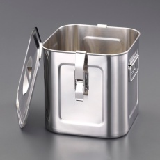 【EA508SC-162A】330x330x330mm ふた付深型ボックス(ステンレス製)