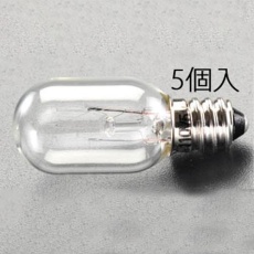 【EA758ZA-187】35.0V/ 5.0W/E12 中ナツメ球(5個)