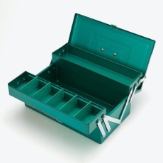 【EA504A-36】350x200x150mm 工具箱(スチール製/グリーン)