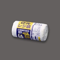 【EA995AD-181】350x450mm ロール手提げポリ袋(白半透明/30枚)
