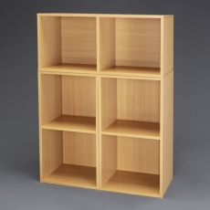 【EA954EF-3】370x300x740mm 木製収納棚(連結式/3個)