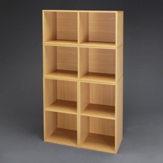 【EA954EF-4】370x300x740mm 木製収納棚(連結式/4個)