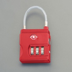 【EA983S-132】37mm ダイヤル錠(アメリカ税関認定/赤)
