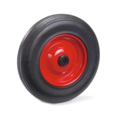 【EA986CW-4】400x 80mm ソリッドラバータイヤ(スチールホイール)