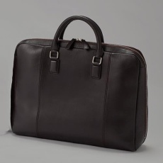 【EA927AE-16】400x100x300mm ビジネスバッグ(ダークブラウン)