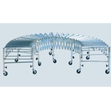 【EA985MW-2】400x1320-3900mm アコーディオンコンベアー(スチール製)