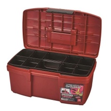 【EA505K-475B】475x280x220mm 工具箱(中皿付/赤/ワンバックル)