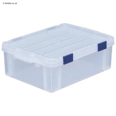 【EA506LA-21CA】525x381x187mm 収納ケース(バックル付/クリア/5個)