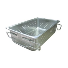 【EA508SE-16】530x325x100mm 取手付トレー(穴明/ステンレス製)