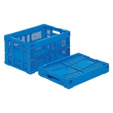 【EA506AA-105】530x366x272mm/44.0L 折畳コンテナ(メッシュ・青)