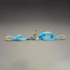 【EA982AB-76】58mmx 7m/2t ベルト荷締機(ラチェット式/両端アイ)