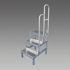【EA903XF-60A】600x340mm/0.6m/2段 作業台(右手すり付)
