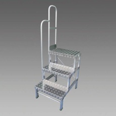 【EA903XE-90A】600x340mm/0.9m/3段 作業台(左手すり付)