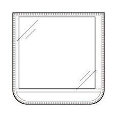 【EA983RJ-1】60x 60mm 胸章(差込式・白)