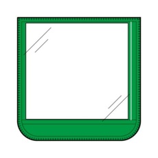 【EA983RJ-3】60x 60mm 胸章(差込式・緑)