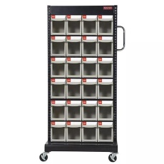 【EA957FL-1】690x560x1460mm/4列6段 マルチストールカート(片面)