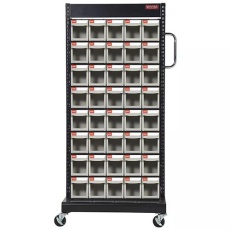 【EA957FL-12】690x560x1460mm/5列 8段 マルチストールカート(両面)