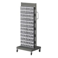 【EA957FL-4】690x560x1460mm/8列12段 マルチストールカート/片面