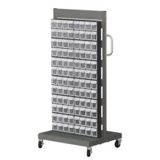 【EA957FL-14】690x560x1460mm/8列12段 マルチストールカート/両面