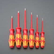 【EA560WG-605】6本組 [＋－] 絶縁ドライバー(ホルダー付)