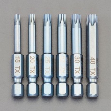 【EA611PG-105】6本組/T15-T40 [TORX]ドライバービット