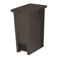 【EA995AA-732】70L ダストボックス(ペダル開閉式/ブラウン)