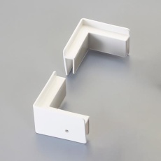 【EA911BG-1】70x70mm プラダン用コーナー(SxS用/白/4個)