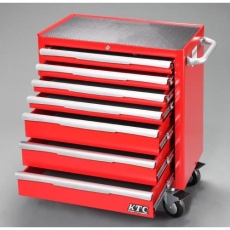 【EA956AB-12】740x470x 910mm/7段 ツールワゴン(レッド)