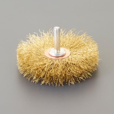 【EA819BP-21】76mm/6.35mm軸 軸付ブラシ(平型/真鍮製)