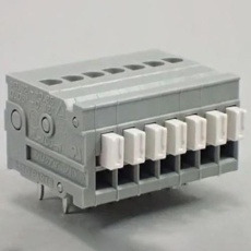 【EA940DM-207】7極[ 50V/ 3A] スクリューレス端子台(基板用/白)