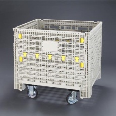 【EA985R-10】810x515x595mm/ 500kg メッシュパレット(キャスター付)