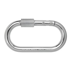 【EA638JW-31】89x36x10mm 安全環付カラビナ(スチール/Wストッパー)