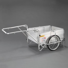 【EA520AG-31】900x600mm折畳リヤカー(アルミ製/ノーパンク/ブレーキ付)