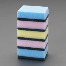 【EA928AG-34A】90x60x 30mm スポンジたわし(研磨材入/5個)