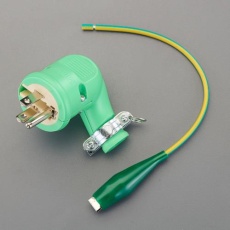 【EA940BA-38】AC100V/15A L型プラグ(2P・接地2P兼用)