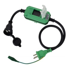 【EA815G-56】AC125V/15A/0.9 m 延長コード(防雨型/メーター付)