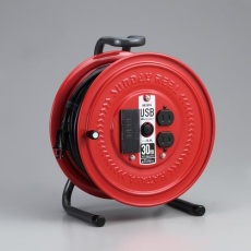 【EA815BV-1】AC125V/15A/30m コードリール(USBポート4口)