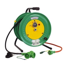 【EA815DP-51】AC125V/15A/30m 手元リール(防雨・防塵型/アース付)