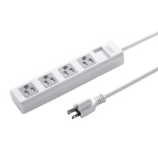 【EA815GM-256】AC125V/15Ax 5m タップ(4口/3P/3Pプラグ)