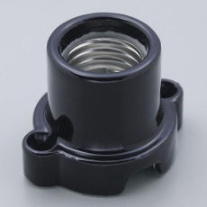 【EA940C-58】E26口金 丸型レセップ(磁器製/黒)