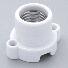 【EA940C-57】E26口金 丸型レセップ(磁器製/白)