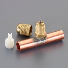 【EA402BK-13】F1/4インチ T型アクセスバルブ(1/2インチ銅管付/3個)